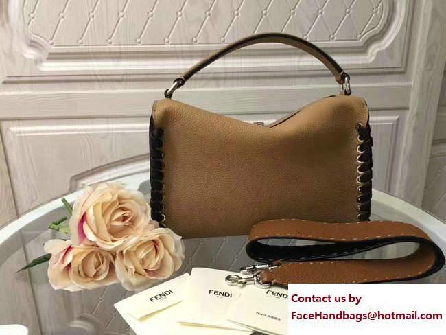 Fendi Whipstitch Selleria Lei Bag Khaki 2017