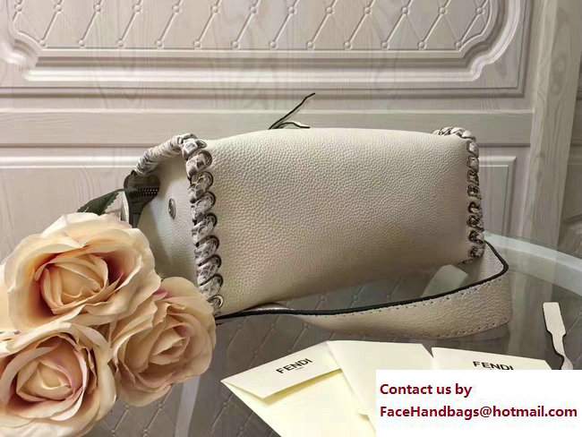 Fendi Whipstitch Selleria Lei Bag Off White 2017