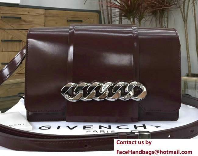 Givenchy Small Infinity Chain Shoulder Bag Burgundy 2017