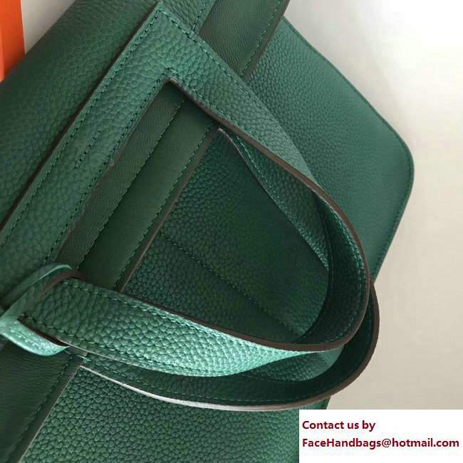 Hermes Leather Halzan Tote Bag Green