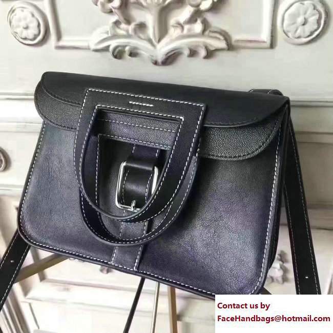 Hermes Mini Halzan Tote Bag in Original Swift Leather Black