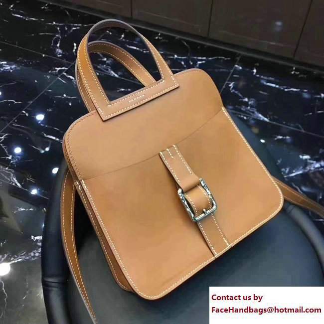 Hermes Mini Halzan Tote Bag in Original Swift Leather Khaki