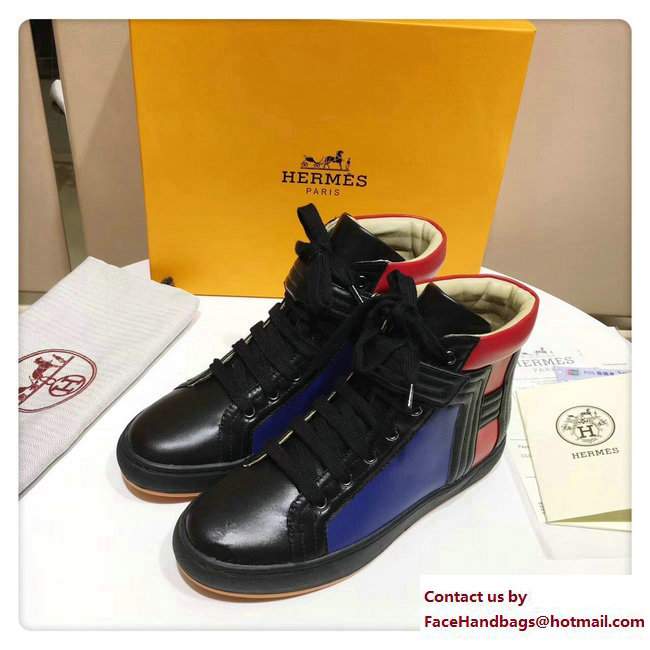 Hermes Player Sneakers Black/Red/Blue 2017