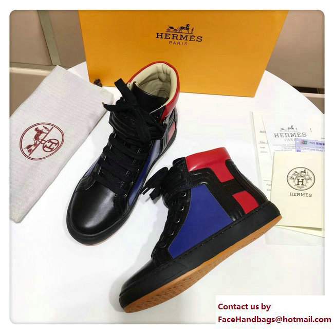 Hermes Player Sneakers Black/Red/Blue 2017