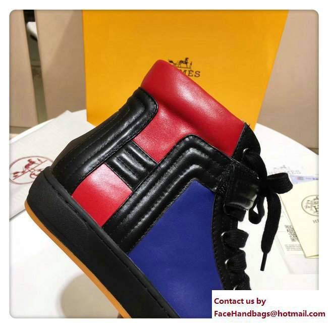 Hermes Player Sneakers Black/Red/Blue 2017