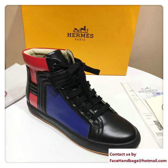 Hermes Player Sneakers Black/Red/Blue 2017