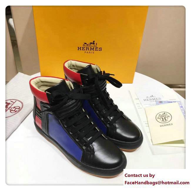 Hermes Player Sneakers Black/Red/Blue 2017