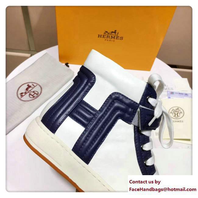 Hermes Player Sneakers Navy Blue/White 2017