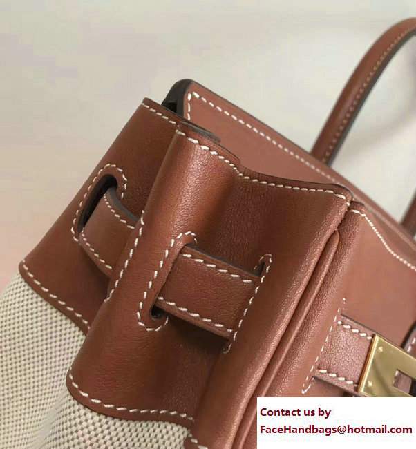 Hermes Swift Leather/Canvas Birkin 30cm Bag