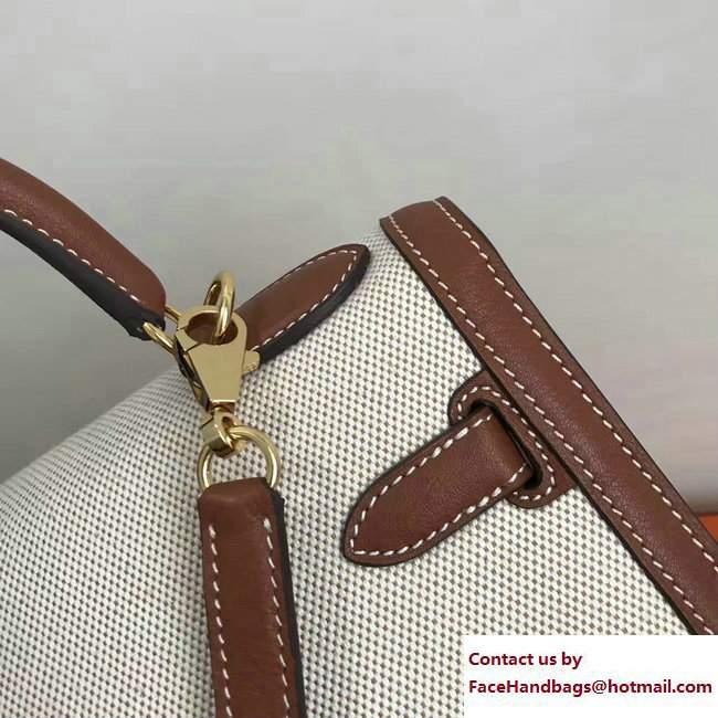 Hermes Swift Leather/Canvas Kelly 28cm Bag