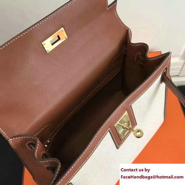 Hermes Swift Leather/Canvas Kelly 28cm Bag