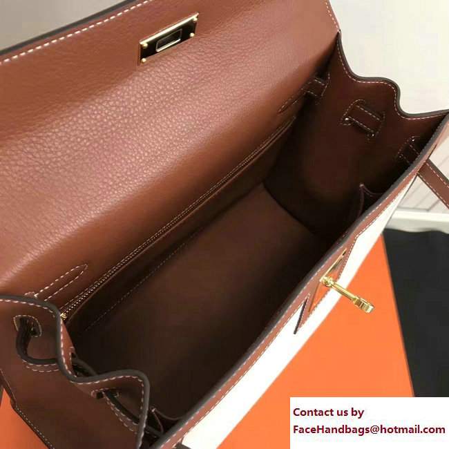 Hermes Swift Leather/Canvas Kelly 32cm Bag