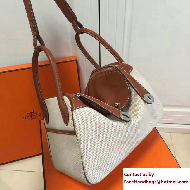 Hermes Swift Leather/Canvas Lindy 30cm Bag