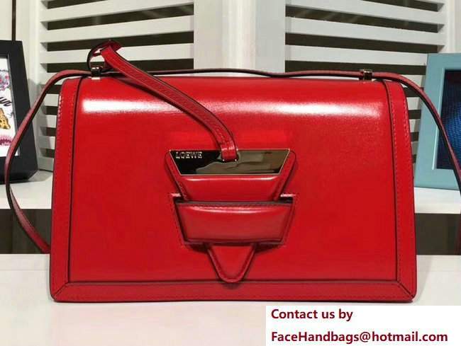 Loewe Barcelona Boxcalf Shouder Medium Bag Red