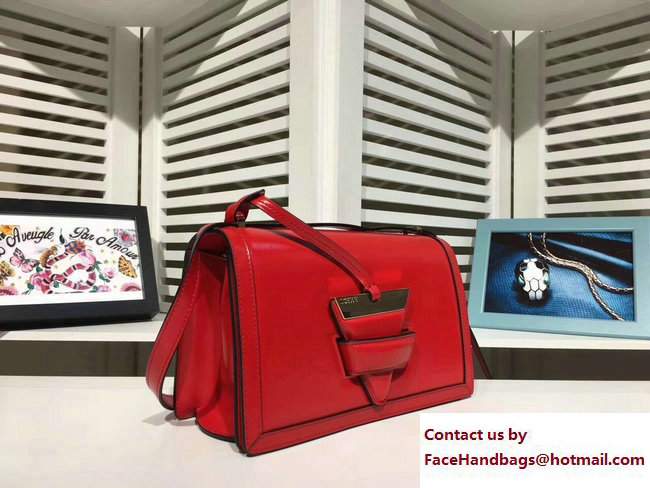 Loewe Barcelona Boxcalf Shouder Medium Bag Red