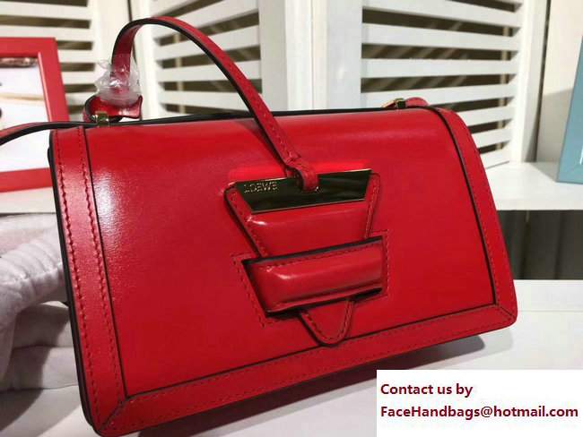 Loewe Barcelona Boxcalf Shouder Small Bag Red