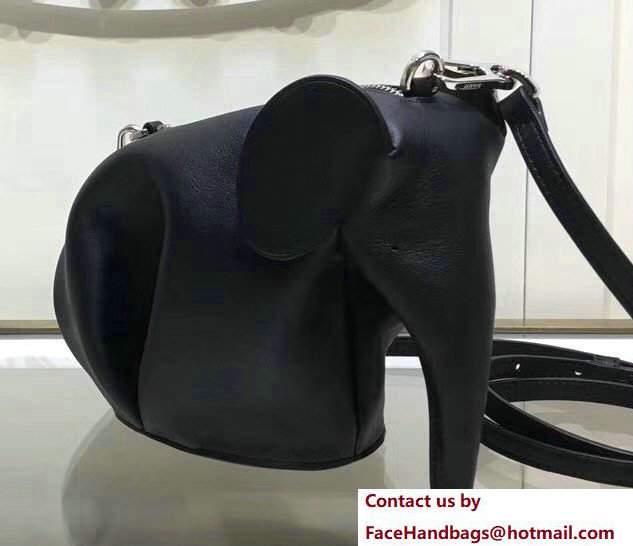 Loewe Calf Elephant Mini Bag Black