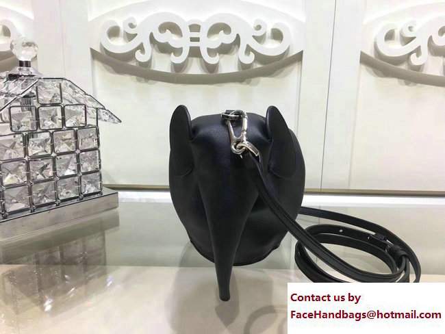 Loewe Calf Elephant Mini Bag Black