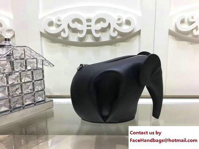 Loewe Calf Elephant Mini Bag Black