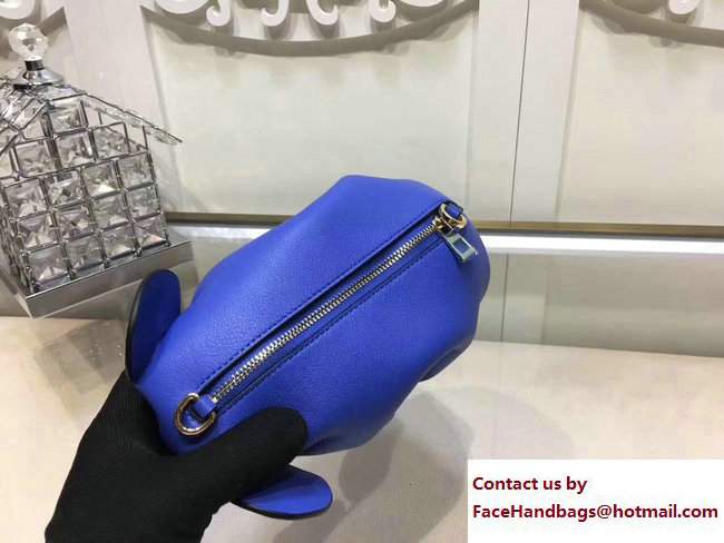 Loewe Calf Elephant Mini Bag Blue