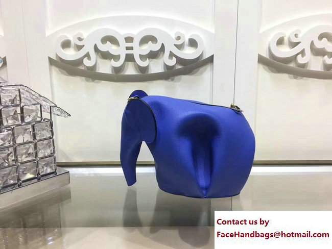 Loewe Calf Elephant Mini Bag Blue