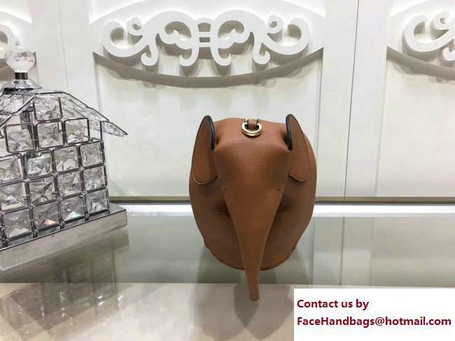 Loewe Calf Elephant Mini Bag Brown