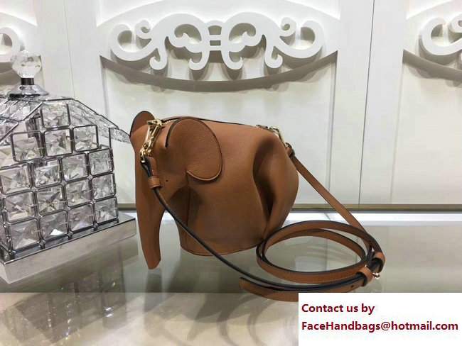 Loewe Calf Elephant Mini Bag Brown