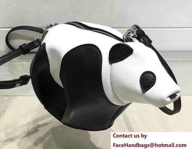 Loewe Calf Panda Mini Bag Black/White