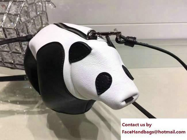 Loewe Calf Panda Mini Bag Black/White