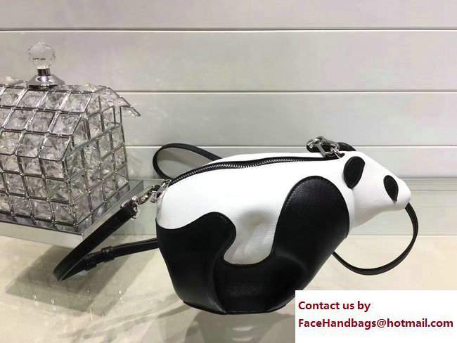 Loewe Calf Panda Mini Bag Black/White