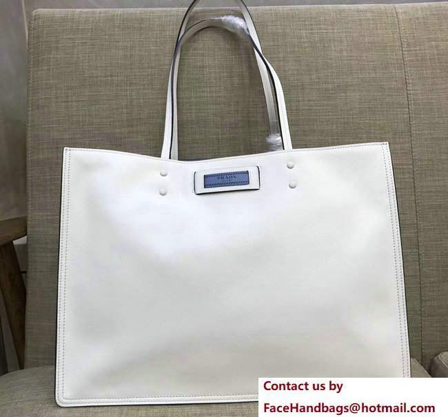 Prada Etiquette Tote Large Bag 1BG122 White 2017