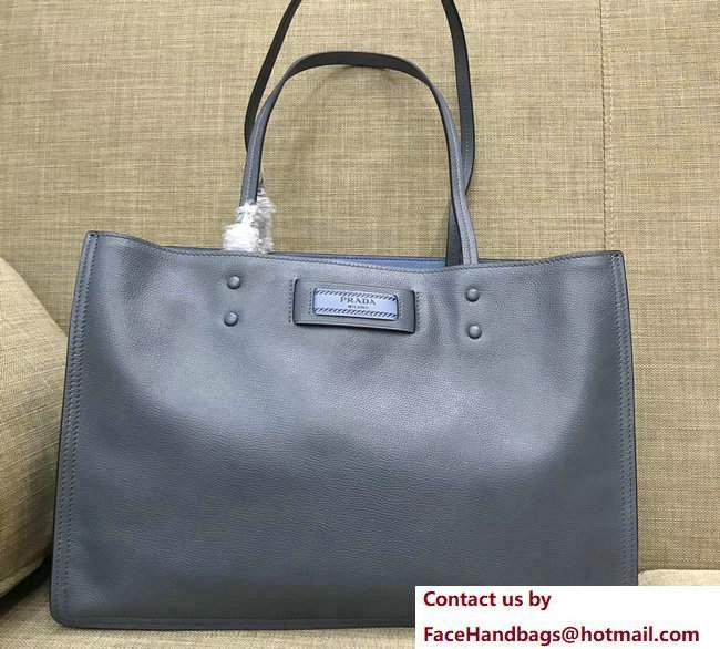 Prada Etiquette Tote Small Bag 1BG122 Light Blue 2017