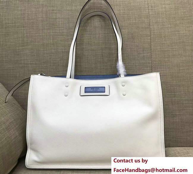 Prada Etiquette Tote Small Bag 1BG122 White 2017