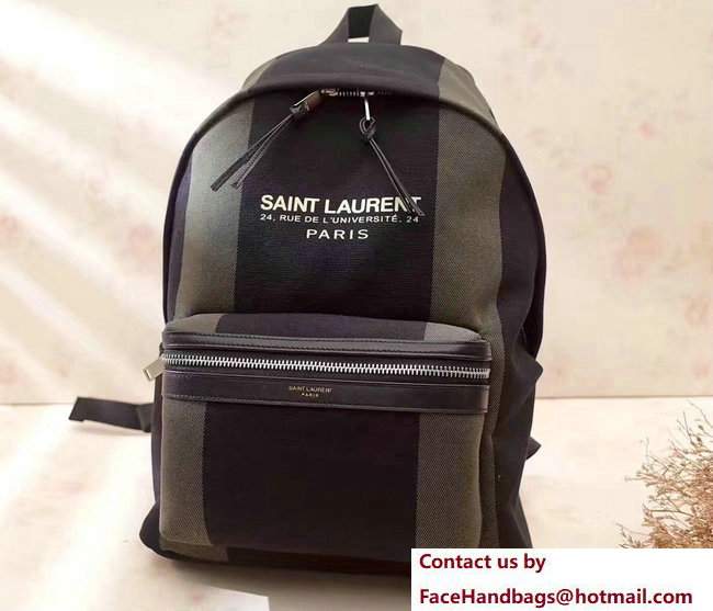 Saint Laurent City Backpack Small Bag 527138 Black/Green