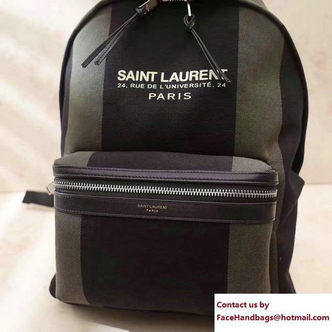 Saint Laurent City Backpack Small Bag 527138 Black/Green