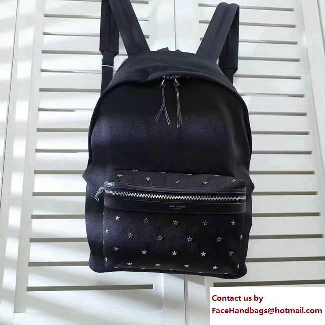 Saint Laurent City Star Studded Backpack Bag 437087 Black