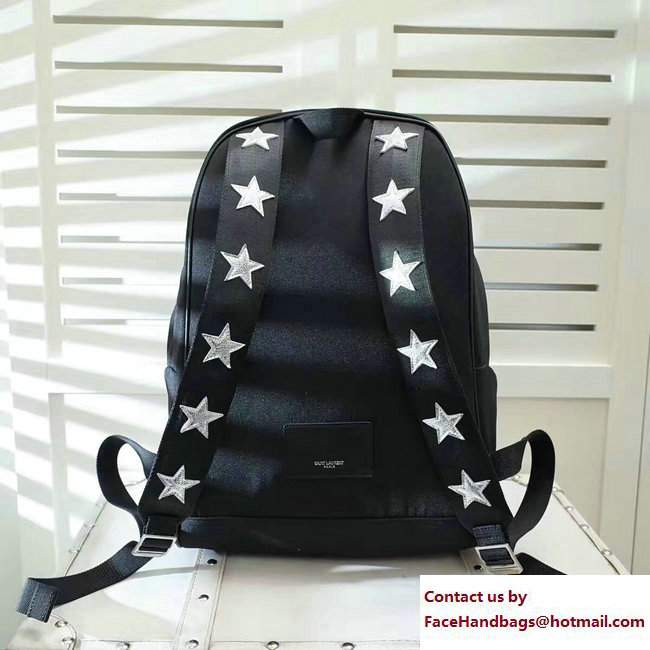 Saint Laurent Classic City California Backpack Bag 437087 Black/Stars