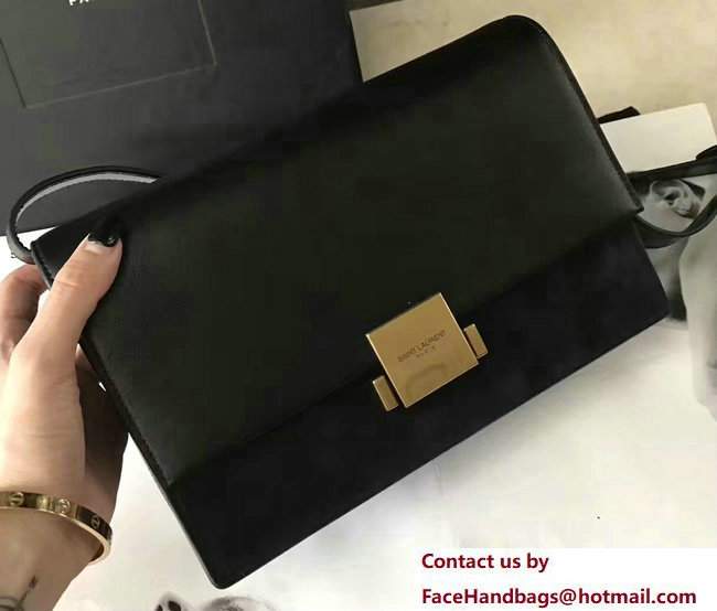 Saint Laurent Medium Bellechasse Bag 482044 Black/Suede 2017