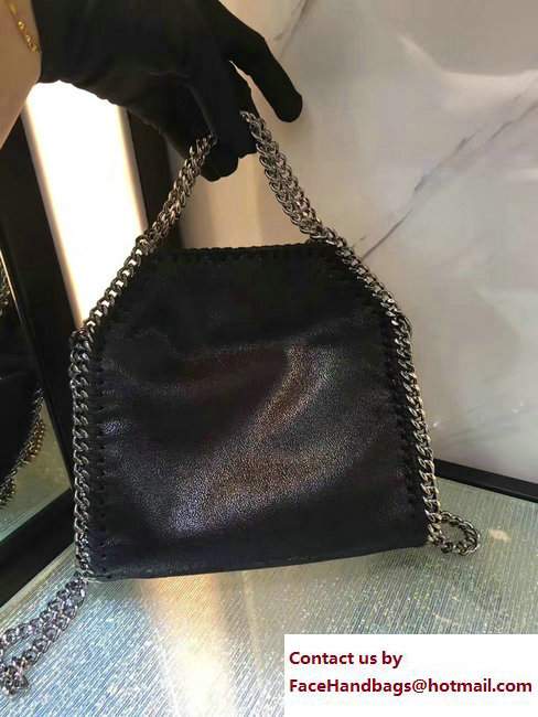 Stella McCartney Black Falabella Crystal Stones Tiny Tote Bag Pink Star 2017