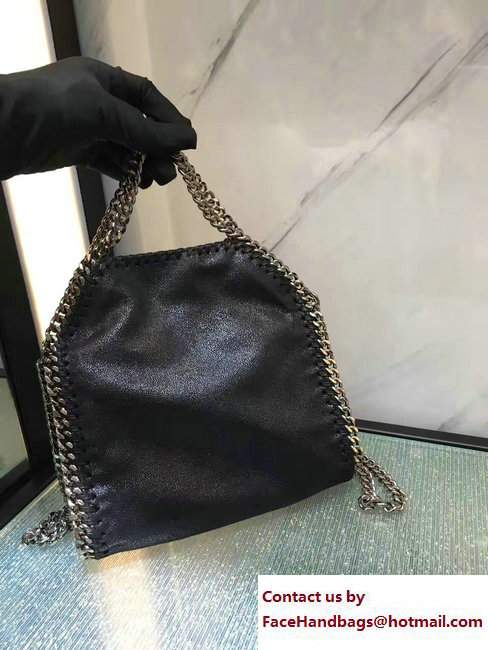 Stella McCartney Black Falabella Crystal Stones Tiny Tote Bag Red Star 2017