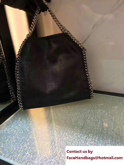 Stella McCartney Black Falabella Crystal Stones Tiny Tote Bag White Star 2017