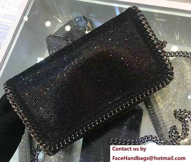 Stella McCartney Falabella Crystal Stones Cross Body Bag Black 2017