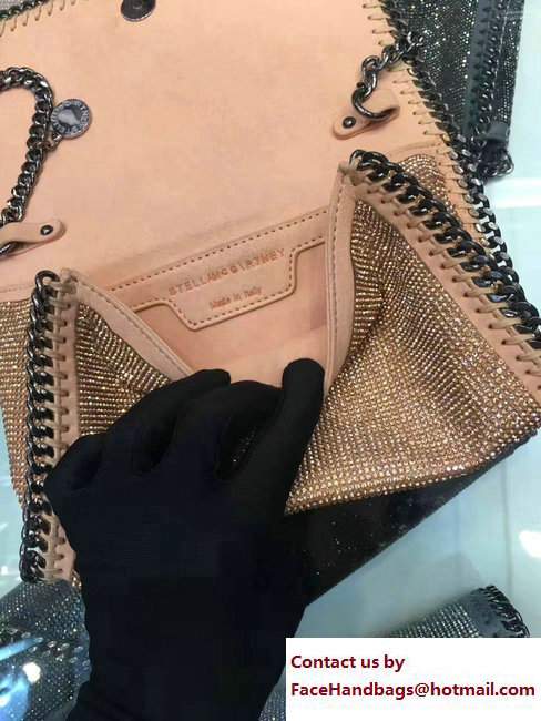 Stella McCartney Falabella Crystal Stones Cross Body Bag Nude Pink 2017