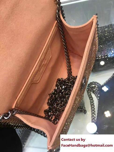 Stella McCartney Falabella Crystal Stones Tiny Fold Over Tote Bag Nude Pink 2017