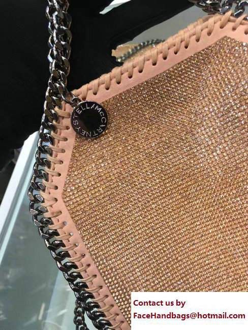 Stella McCartney Falabella Crystal Stones Tiny Tote Bag Nude Pink 2017