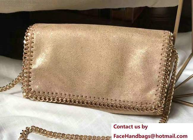 Stella McCartney Falabella Shiny Dotted Cross Body Bag Gold 2017