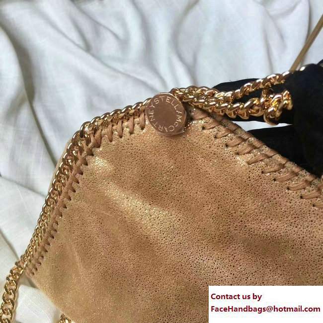 Stella McCartney Falabella Shiny Dotted Tiny Tote Bag Gold 2017