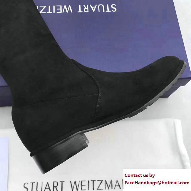 Stuart Weitzman Suede Heel 2.5cm Lowland Booots Black