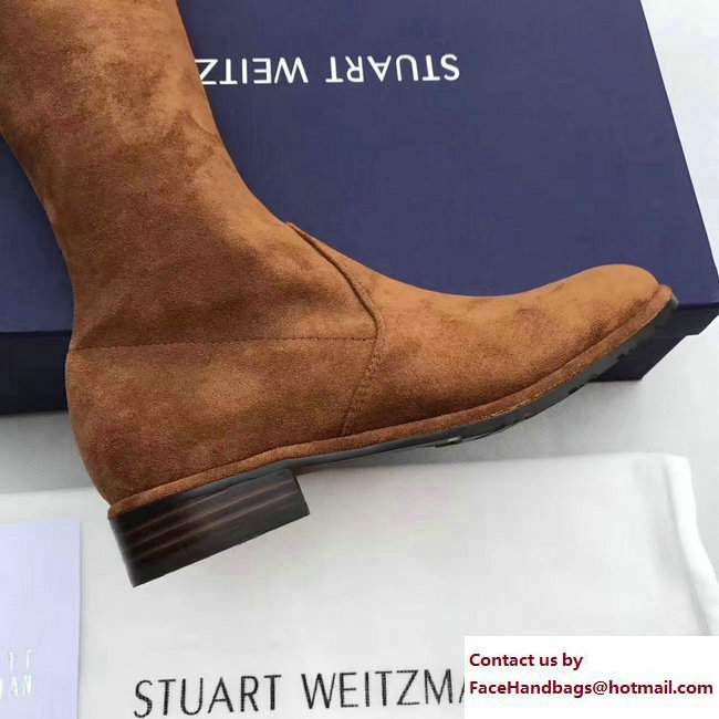 Stuart Weitzman Suede Heel 2.5cm Lowland Booots Khaki