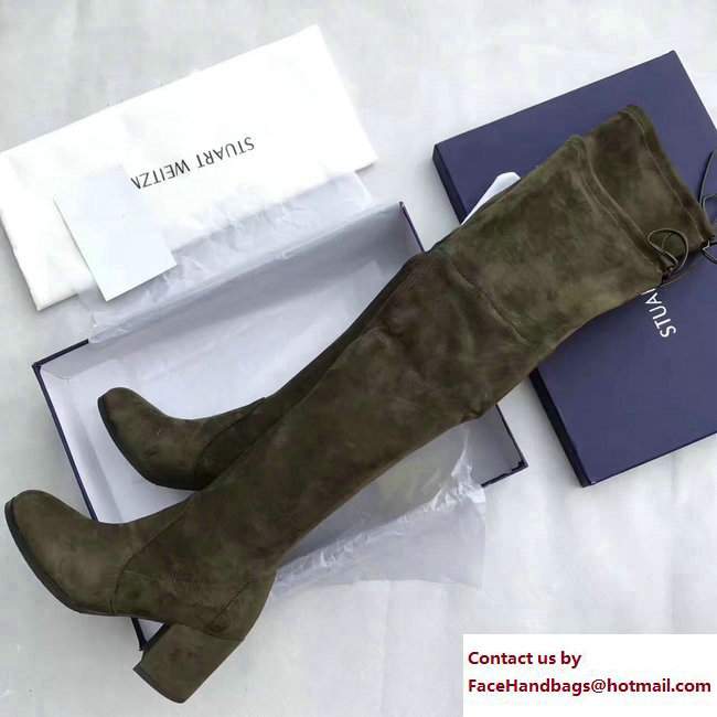 Stuart Weitzman Suede Heel 7.5cm Tieland Booots taupe